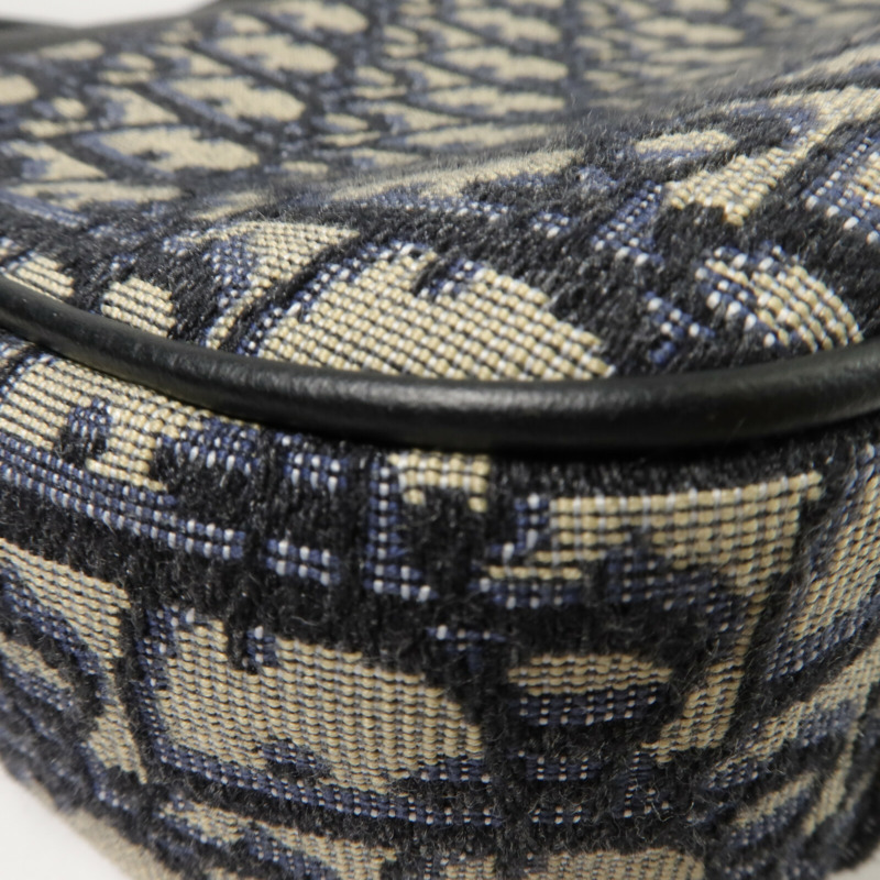 Dior 帆布/皮革Mini Saddle Messenger肩背袋-12