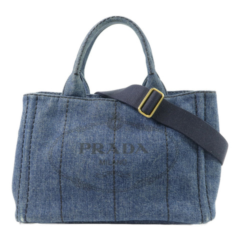 PRADA 牛仔布2 Way Shoulder手挽肩背兩用袋