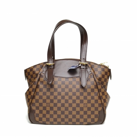 LOUIS VUITTON Verona手提包大號棕色棋盤格PVC2012