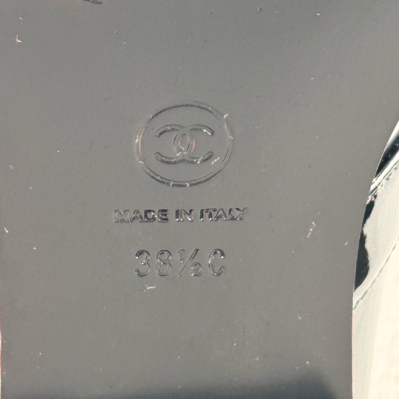 CHANEL香奈兒黑色漆皮瑪麗珍鞋 38.5碼-5