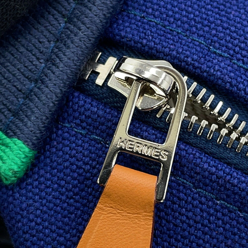 Hermes 手提包 Bride à Black PM Marine 帆布 HERMES-10
