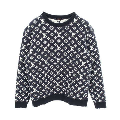 路易威登 (LOUIS VUITTON) 全 Monogram 提花圓領毛衣 #M RM221Q TCJ HIY53W 海軍藍