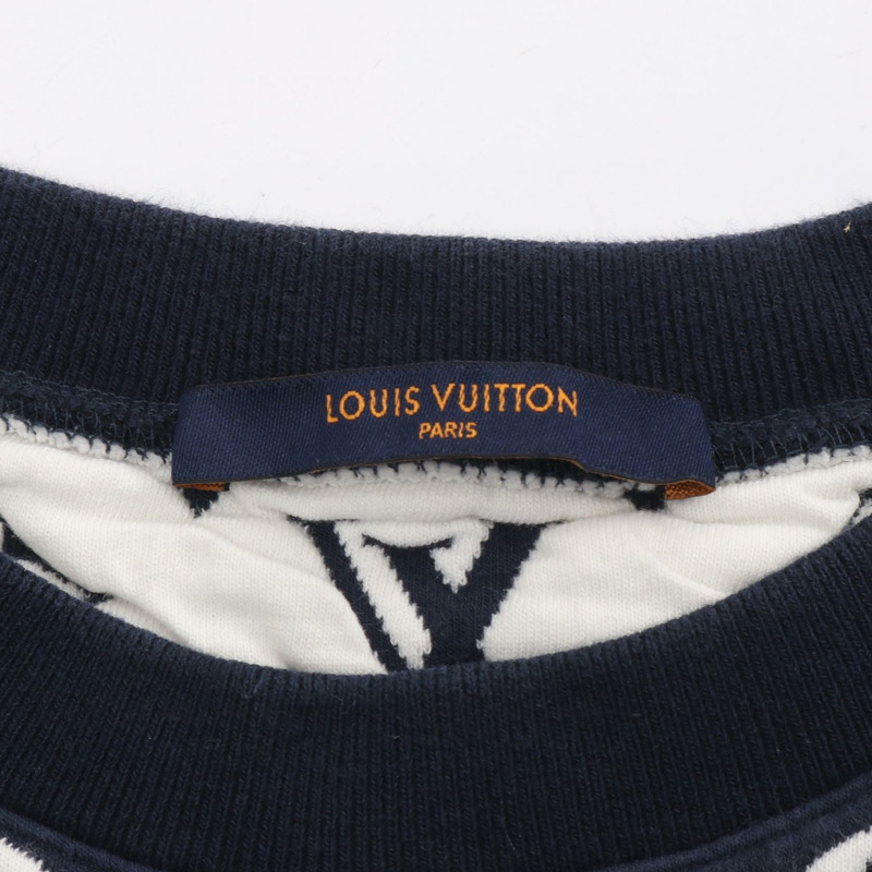 路易威登 (LOUIS VUITTON) 全 Monogram 提花圓領毛衣 #M RM221Q TCJ HIY53W 海軍藍-2
