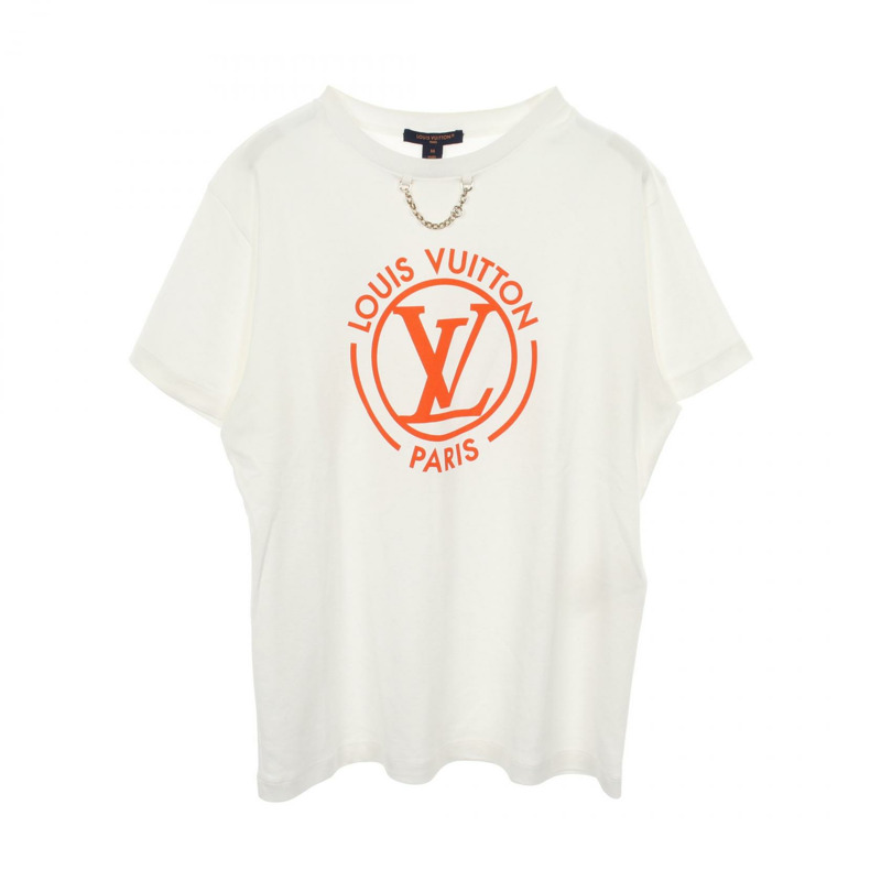 路易威登 (LOUIS VUITTON) 植絨 LV 鏈條短袖 T 卹 #M RW242WW UOL FRTS59 棉質-0