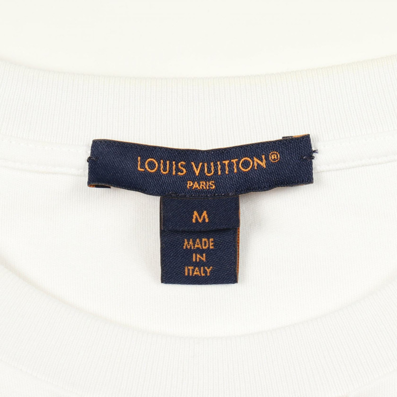 路易威登 (LOUIS VUITTON) 植絨 LV 鏈條短袖 T 卹 #M RW242WW UOL FRTS59 棉質-2
