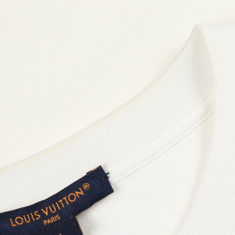 路易威登 (LOUIS VUITTON) 植絨 LV 鏈條短袖 T 卹 #M RW242WW UOL FRTS59 棉質-4
