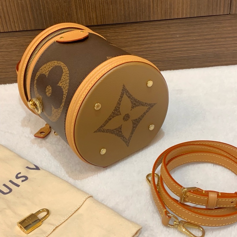 99新✨路易威登/LV cannes焦糖色大花logo發財桶手提包斜背包💛正品保障-3
