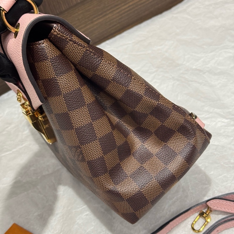 99💖正品💝路易威登/LV Clapton棋盤格拼櫻花粉雙肩包,金扣 19年-4
