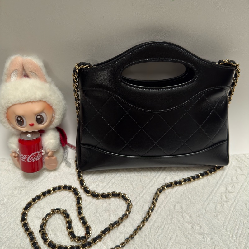 Chanel香奈兒 24c牛皮 黑金31bag nano 手提單肩斜挎包-1