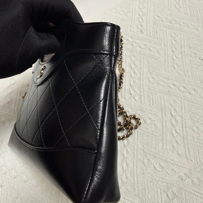 Chanel香奈兒 24c牛皮 黑金31bag nano 手提單肩斜挎包-7
