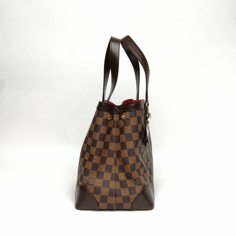 LOUIS VUITTON 棕色棋盤格PVC2008中古Hampstead手提包-1