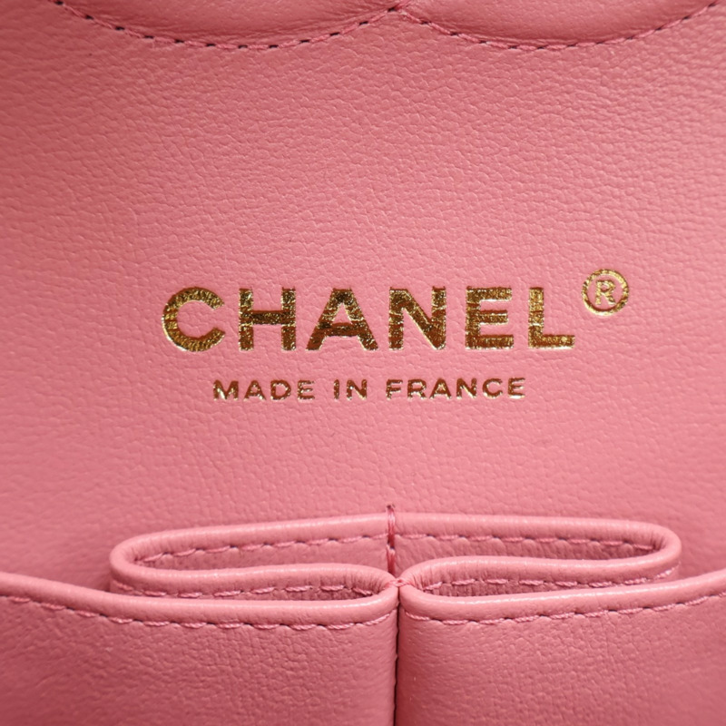 粉色 荔枝紋 牛皮 coco25 口蓋包 肩背包【CHANEL 香奈兒】 A01112-4