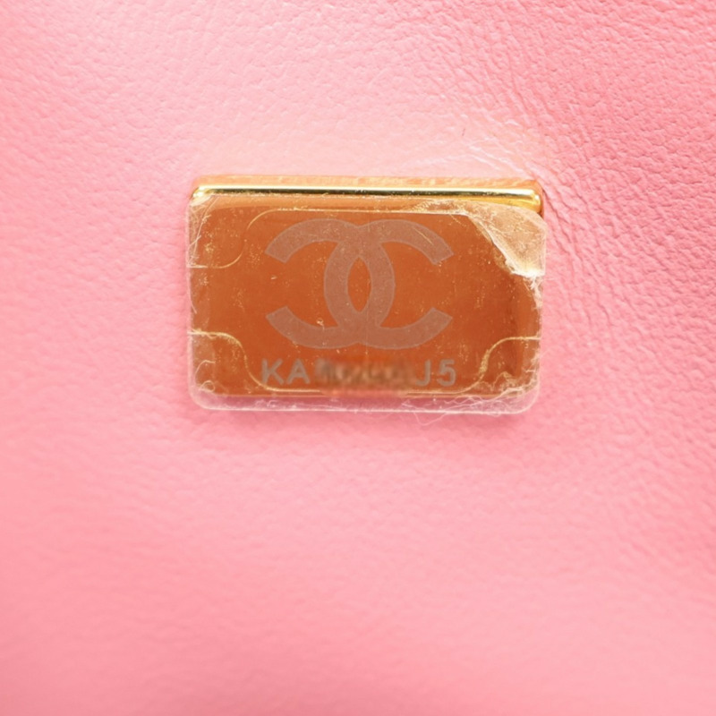 粉色 荔枝紋 牛皮 coco25 口蓋包 肩背包【CHANEL 香奈兒】 A01112-5