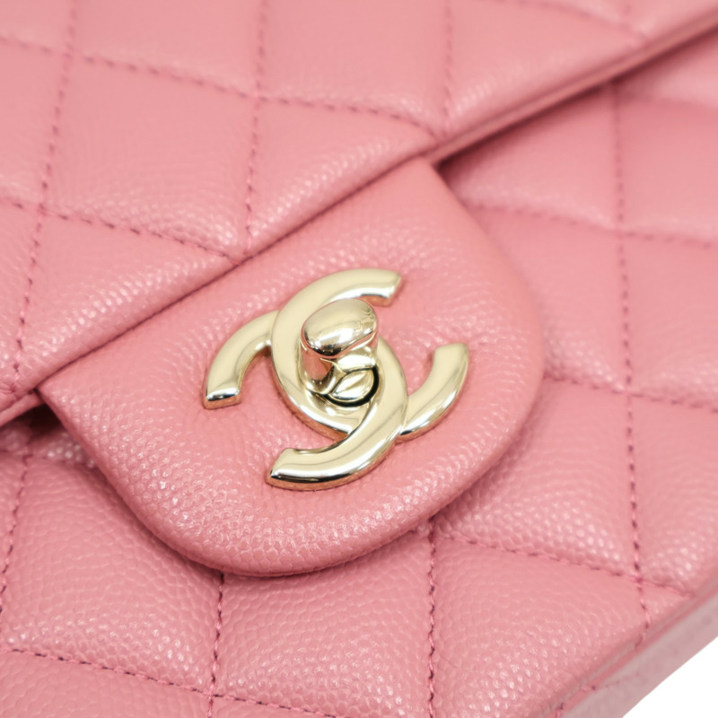 粉色 荔枝紋 牛皮 coco25 口蓋包 肩背包【CHANEL 香奈兒】 A01112-7