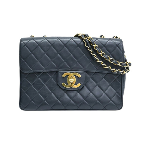 黑色羊皮 Matelasse 30 鍊帶 肩背包 無卡【CHANEL 香奈兒】 A04412