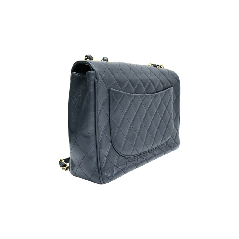 黑色羊皮 Matelasse 30 鍊帶 肩背包 無卡【CHANEL 香奈兒】 A04412-1