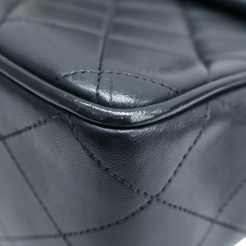 黑色羊皮 Matelasse 30 鍊帶 肩背包 無卡【CHANEL 香奈兒】 A04412-11