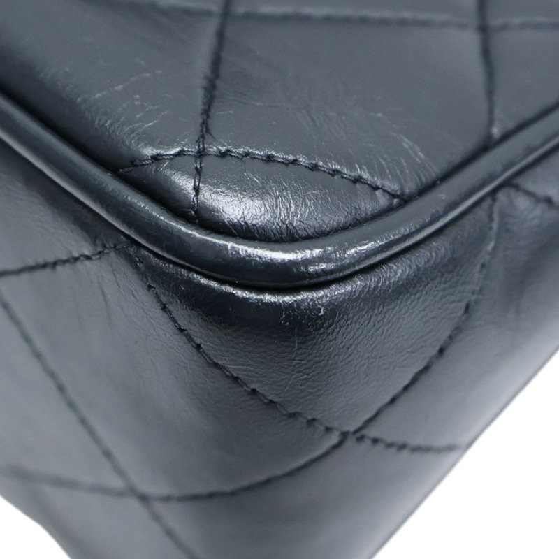 黑色羊皮 Matelasse 30 鍊帶 肩背包 無卡【CHANEL 香奈兒】 A04412-13