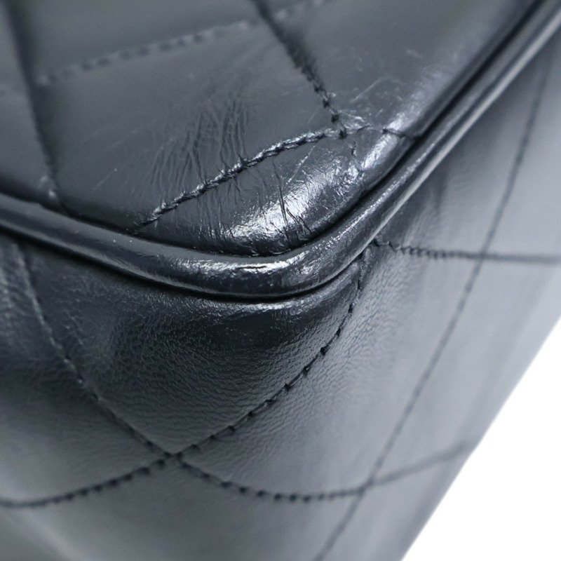 黑色羊皮 Matelasse 30 鍊帶 肩背包 無卡【CHANEL 香奈兒】 A04412-14