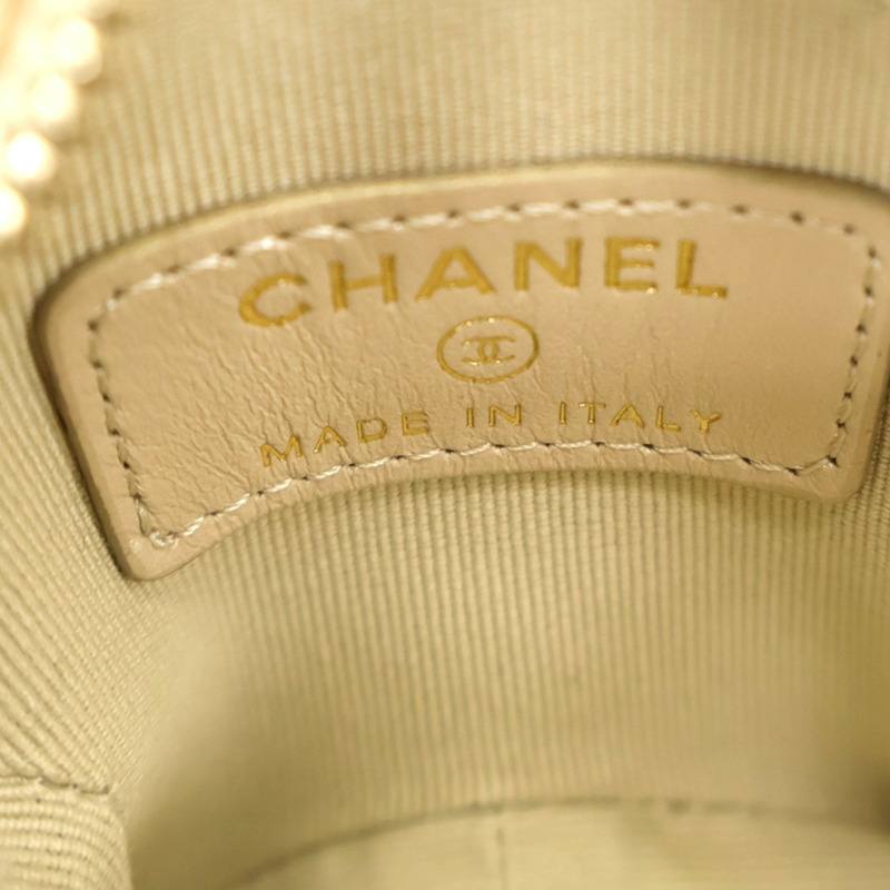 金色 菱格紋 牛皮 星型 零錢包【CHANEL 香奈兒】-3