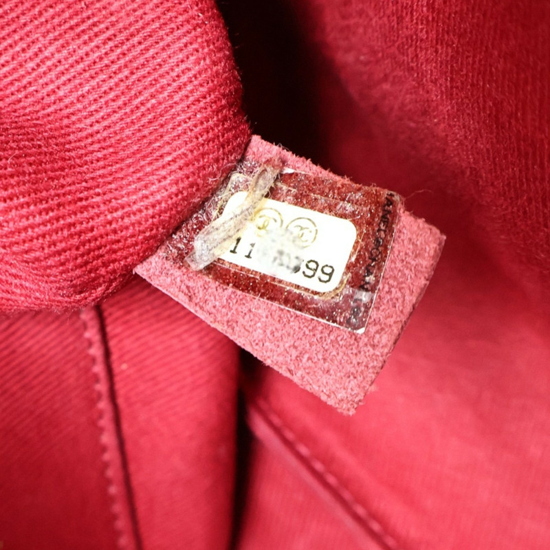 紅色 菱格紋牛皮 Chain Hobo Bag 肩背包 (無卡)【CHANEL 香奈兒】-6