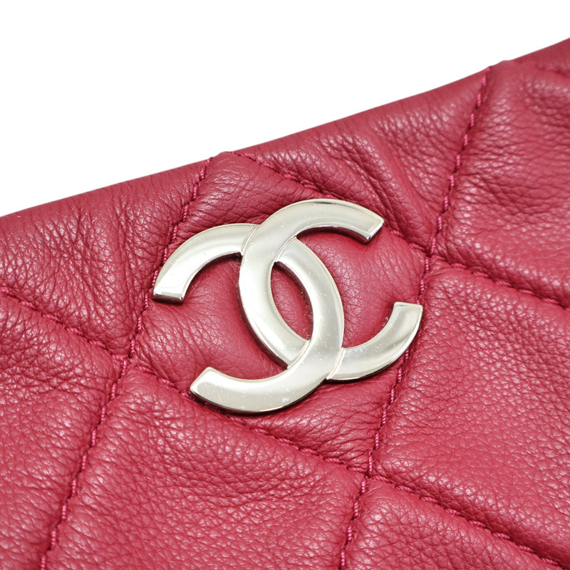 紅色 菱格紋牛皮 Chain Hobo Bag 肩背包 (無卡)【CHANEL 香奈兒】-7