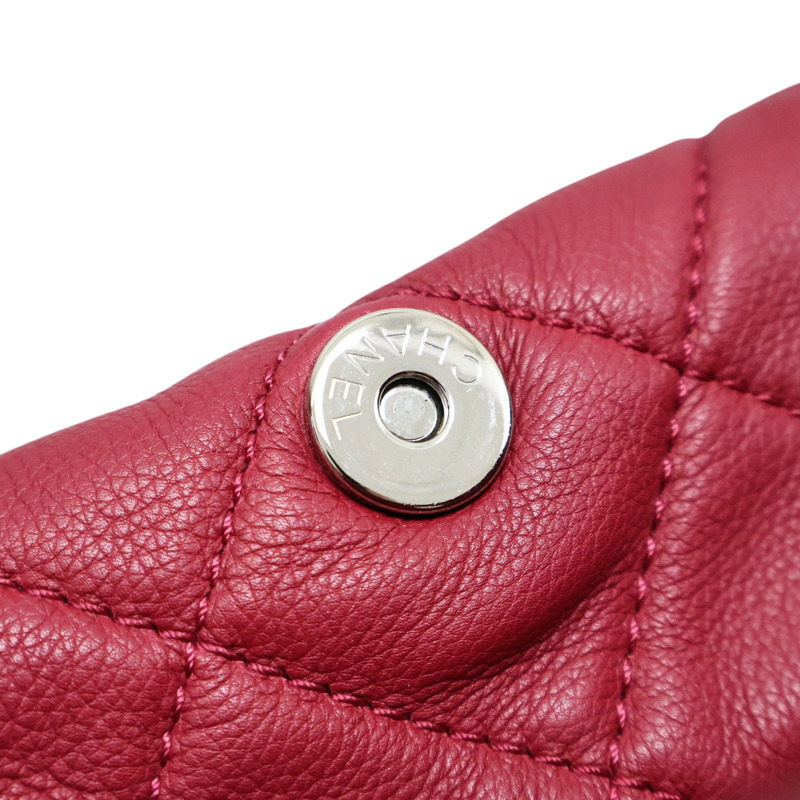 紅色 菱格紋牛皮 Chain Hobo Bag 肩背包 (無卡)【CHANEL 香奈兒】-12