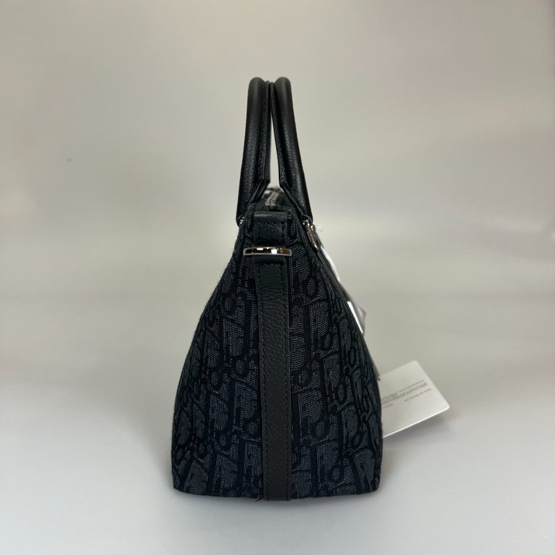 DIOR 黑老花刺繡手提側肩包-2