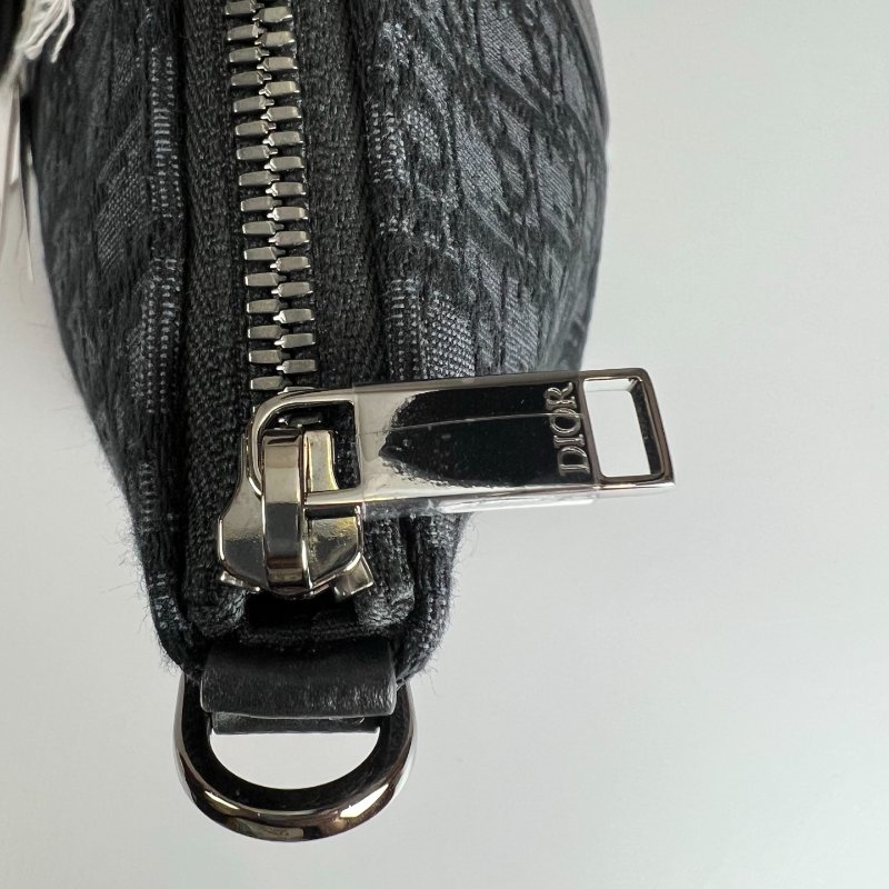 DIOR 黑老花刺繡手提側肩包-9