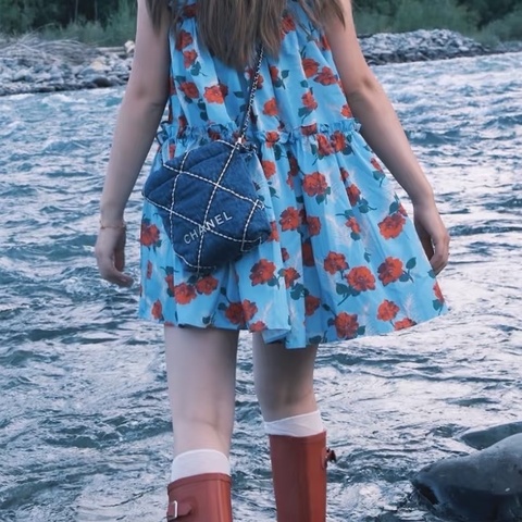 CHANEL香奈兒24P牛仔格紋22bagmini滿分包💯