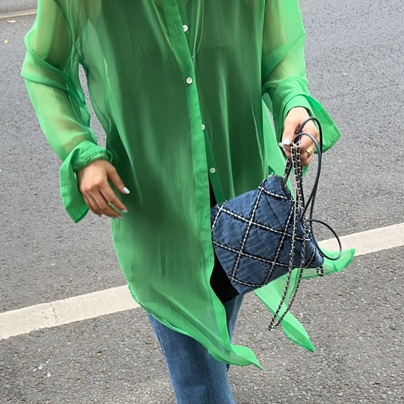 CHANEL香奈兒24P牛仔格紋22bagmini滿分包💯-3