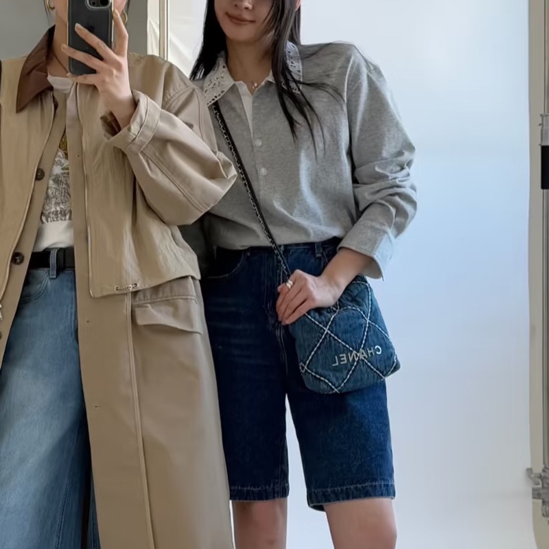 CHANEL香奈兒24P牛仔格紋22bagmini滿分包💯-22