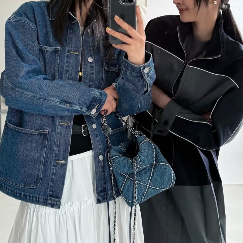 CHANEL香奈兒24P牛仔格紋22bagmini滿分包💯-23