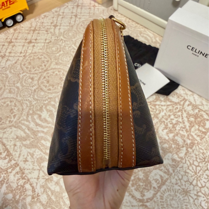 CELINE 深老花貝殼小鏈包-3