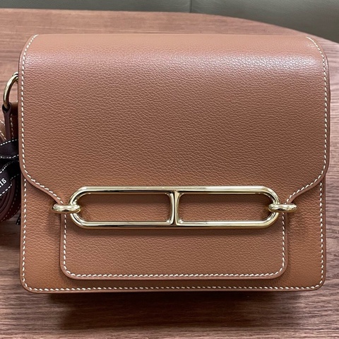 Hermes 愛馬仕 Roulis19 金棕金扣 evercolor皮 Y刻