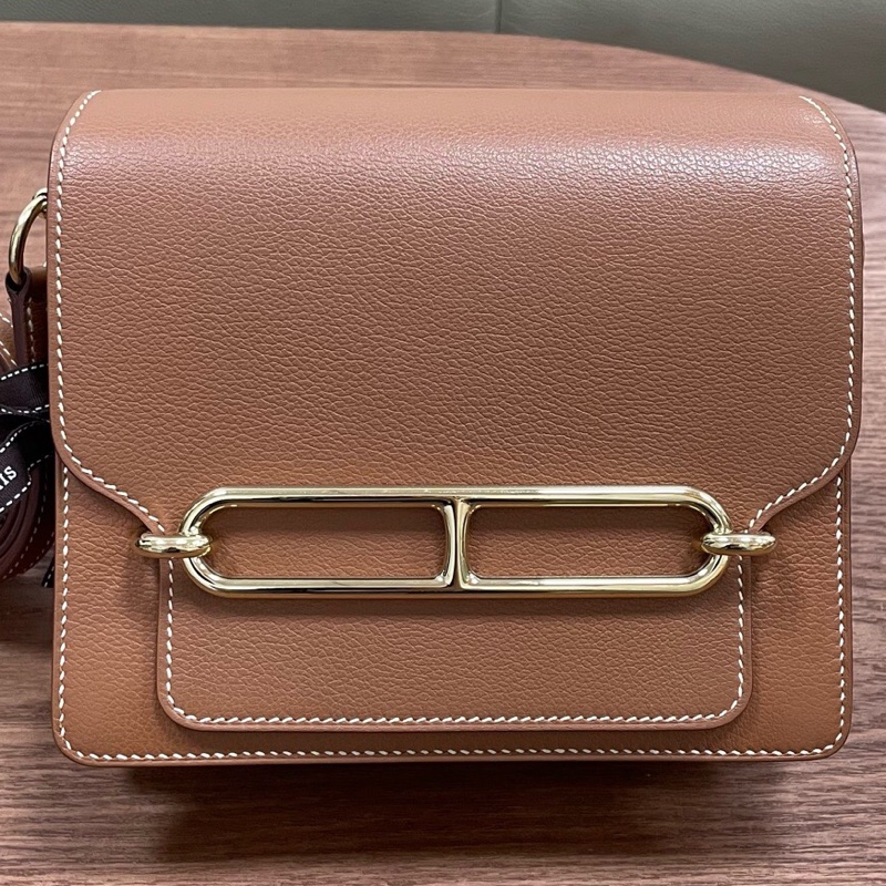 Hermes 愛馬仕 Roulis19 金棕金扣 evercolor皮 Y刻-0