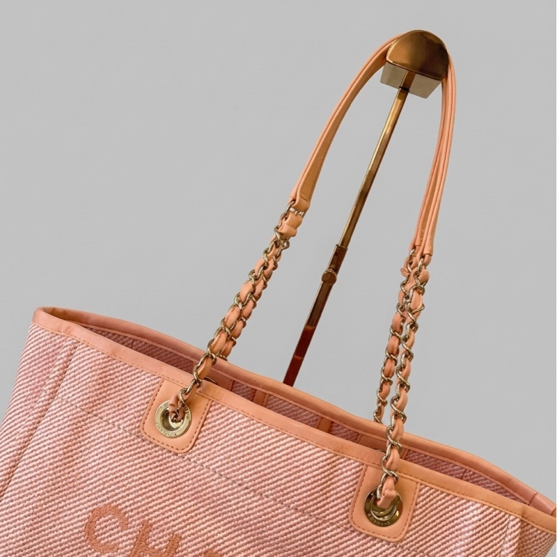 Chanel 沙灘包 30開 近新 五金帶膜 尺寸:34*24*13-2
