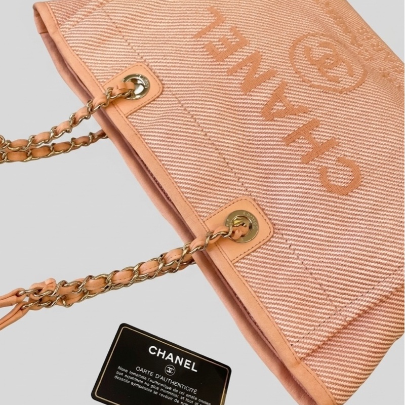 Chanel 沙灘包 30開 近新 五金帶膜 尺寸:34*24*13-3