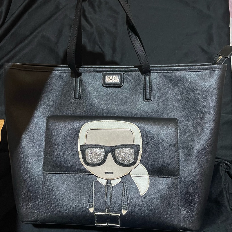 KARL LAGERFELD Tote老佛爺黑托特包-0