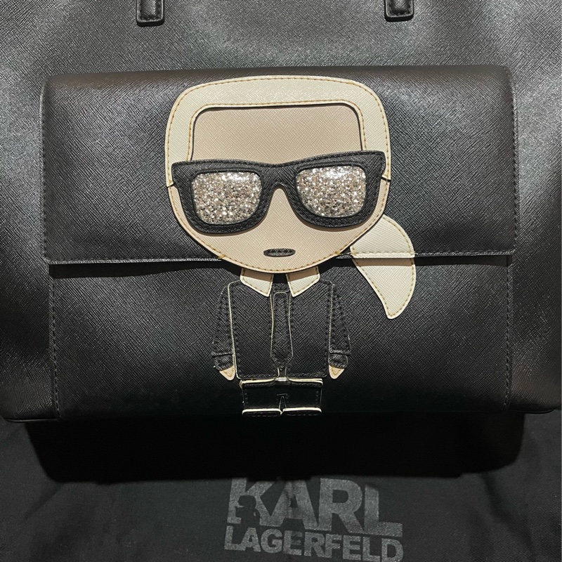 KARL LAGERFELD Tote老佛爺黑托特包-1