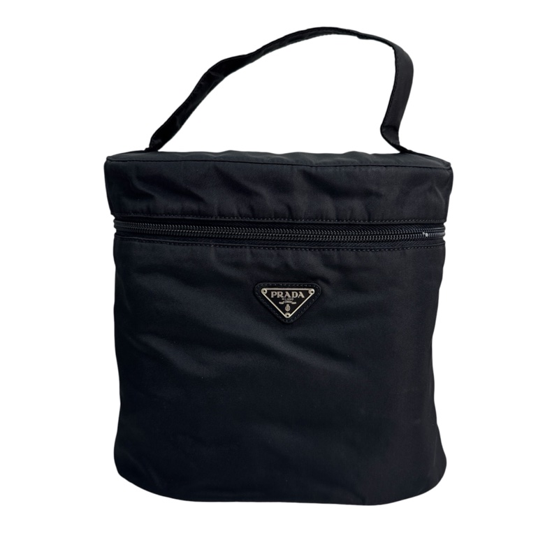 【赫蒂國際精品】Prada 經典尼龍三角標化妝箱 手提包 vintage 二手 中古-4