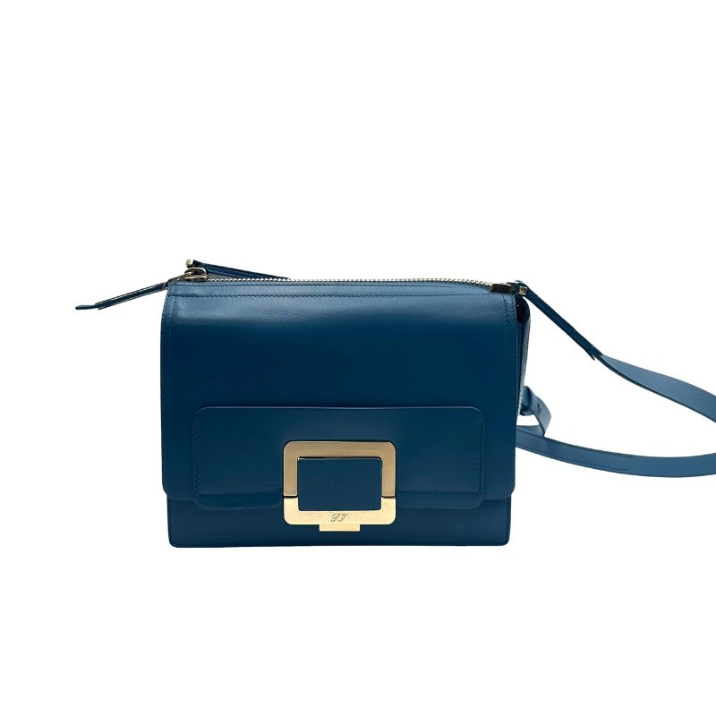 【美收精品】ROGER VIVIER 藍色皮革肩背包 C-519【隔月月中將轉賣至日本 上架期限30天】-0
