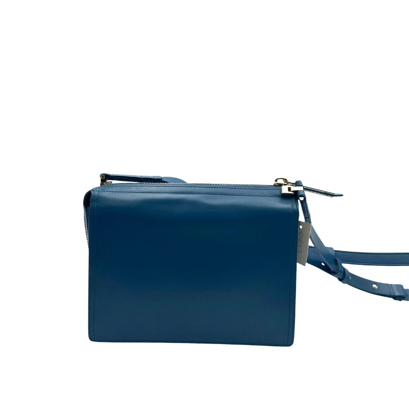 【美收精品】ROGER VIVIER 藍色皮革肩背包 C-519【隔月月中將轉賣至日本 上架期限30天】-1