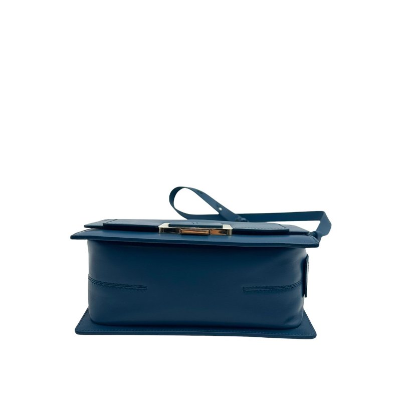 【美收精品】ROGER VIVIER 藍色皮革肩背包 C-519【隔月月中將轉賣至日本 上架期限30天】-6