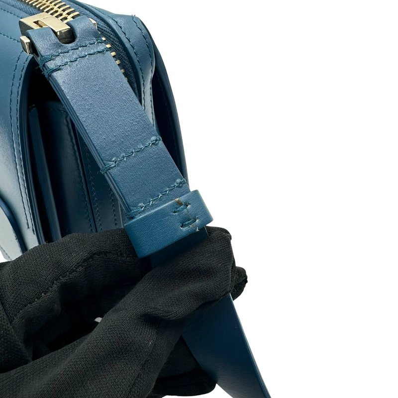 【美收精品】ROGER VIVIER 藍色皮革肩背包 C-519【隔月月中將轉賣至日本 上架期限30天】-11