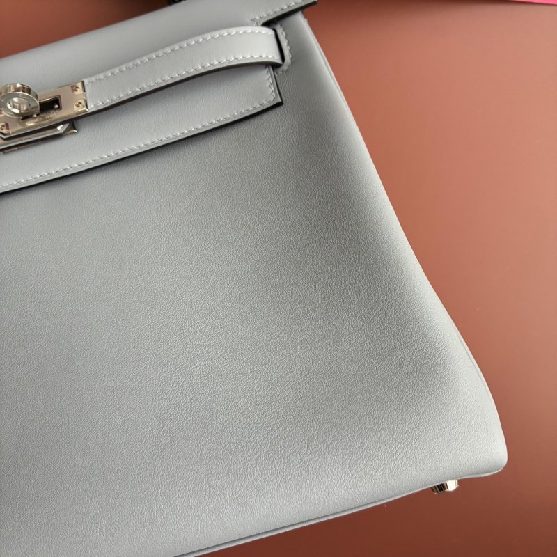 全新K刻 天菜 ::HERMES::木偶灰 KELLY 25 SWIFT皮革 內縫 手提斜背包-2