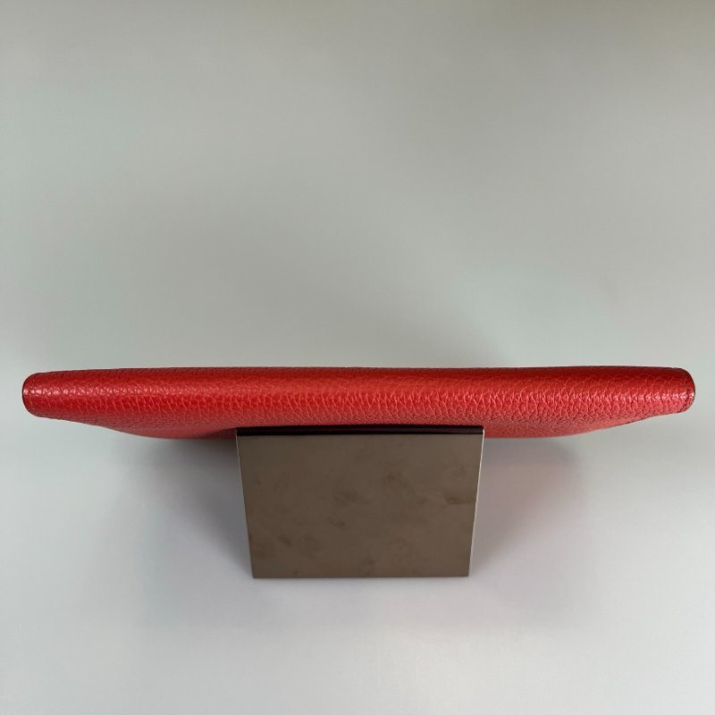 HERMES T刻 珊瑚橘DOGON GM萬用夾-4