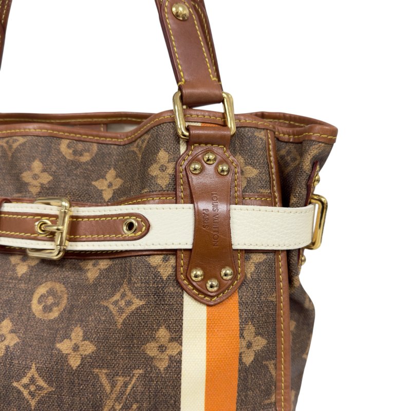 LOUIS VUITTON *罕有* Tisse Rayures 老花 肩背包-2