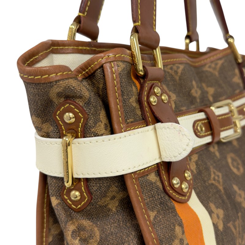 LOUIS VUITTON *罕有* Tisse Rayures 老花 肩背包-6