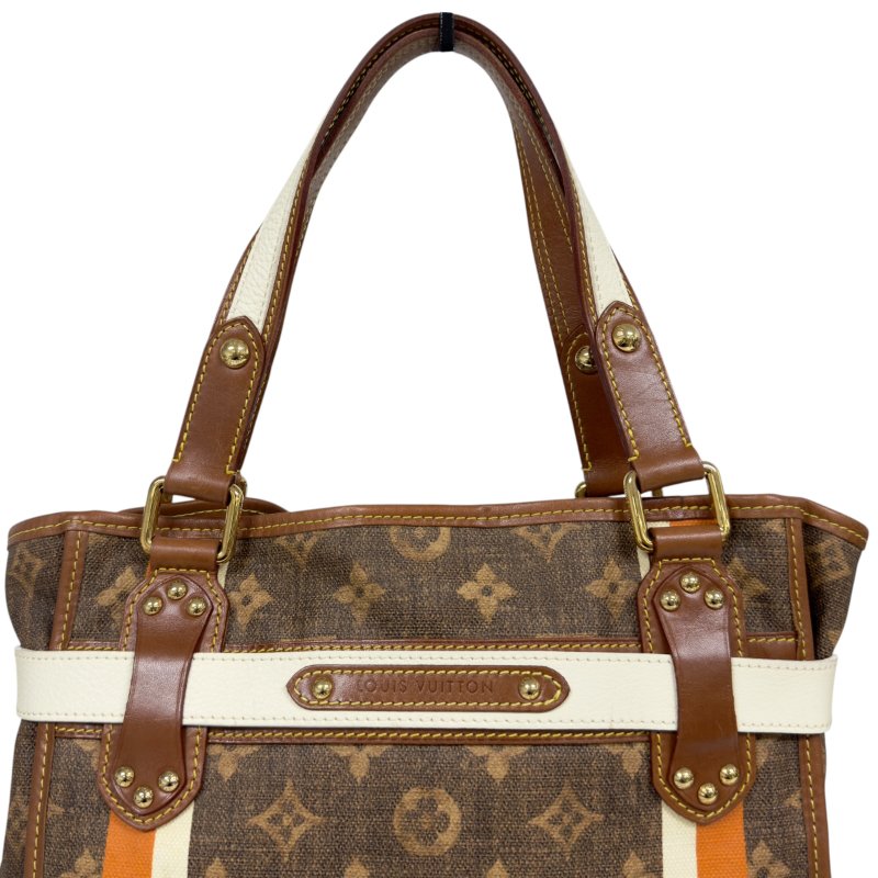 LOUIS VUITTON *罕有* Tisse Rayures 老花 肩背包-9